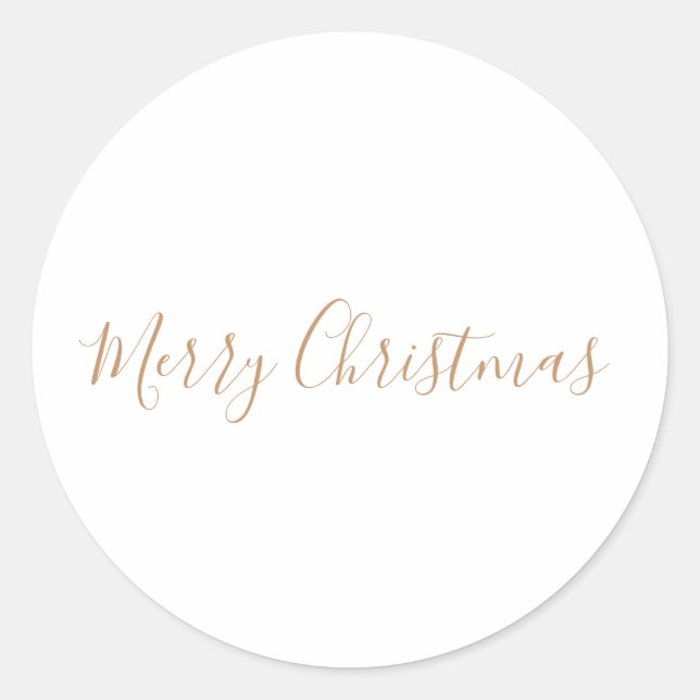 Sticker Rond Carte de Noël SIMPLE MINIMALE (Devant)