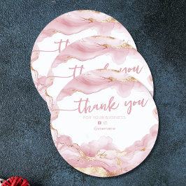 Sticker Rond Carte de remerciement de marque Agate pour entrepr