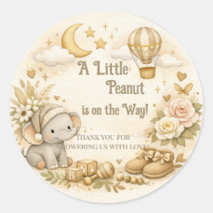 Sticker Rond Carte de remerciement pour Baby Shower Conceptio