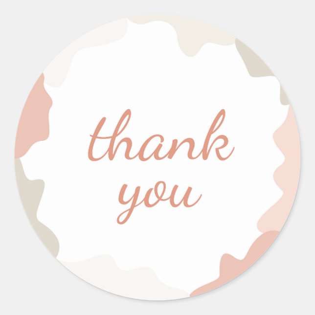 Sticker Rond carte de remerciements pour le client (Devant)