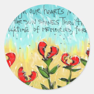 Sticker Rond Carte de sympathie réfléchie et créative