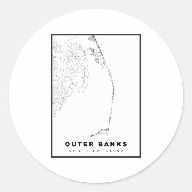 Sticker Rond Carte des banques extérieures (Devant)