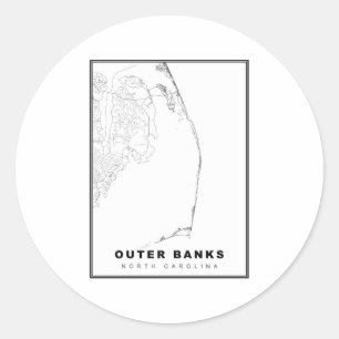Sticker Rond Carte des banques extérieures