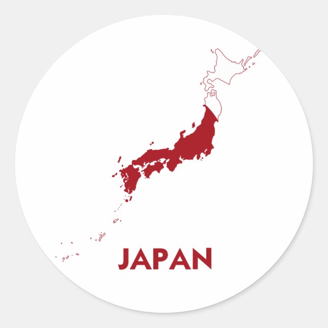 STICKER ROND CARTE DU JAPON (Devant)