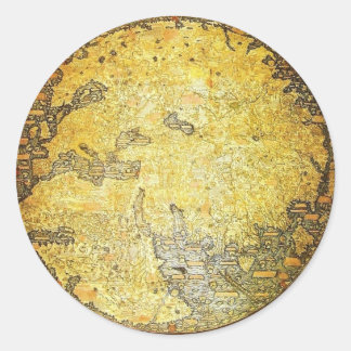 Sticker Rond Carte du monde de Fra Mauro