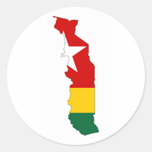 Sticker Rond carte du pays de togo