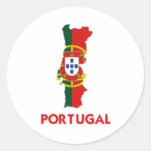 STICKER ROND CARTE DU PORTUGAL