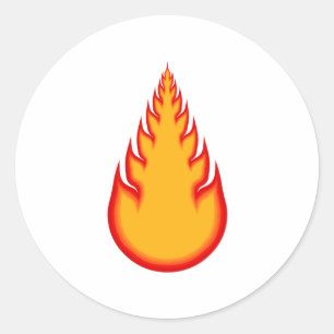 Sticker Rond Carte graphique Fireball : Balle d'incendie : Flam