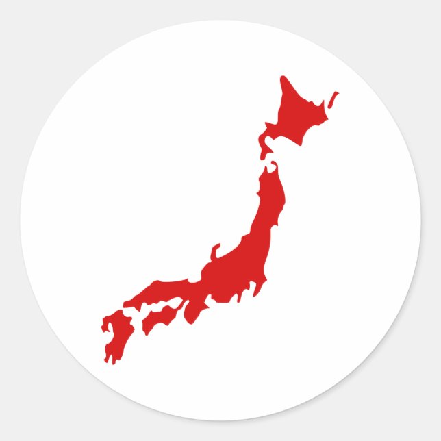 Sticker Rond Carte Japon (Devant)