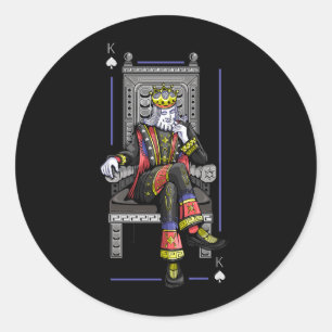 Sticker Rond Carte King