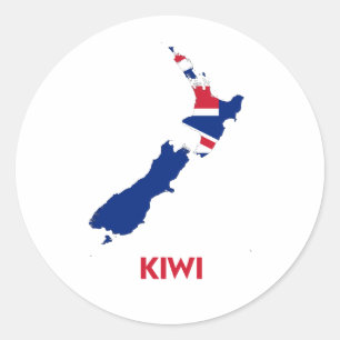 STICKER ROND CARTE KIWI