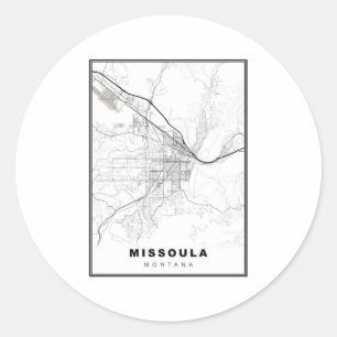 Sticker Rond Carte Missoula
