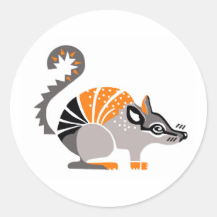 Sticker Rond Carte originale - NUMBAT - Australie - Faune