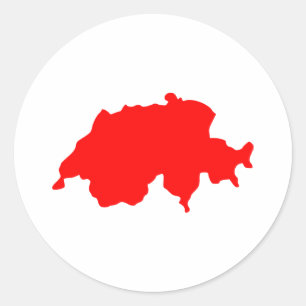 Sticker Rond Carte Suisse