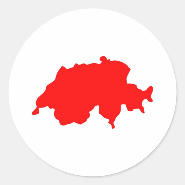 Sticker Rond Carte Suisse (Devant)