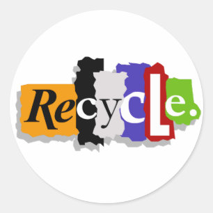 Sticker Rond Cartes à recycler