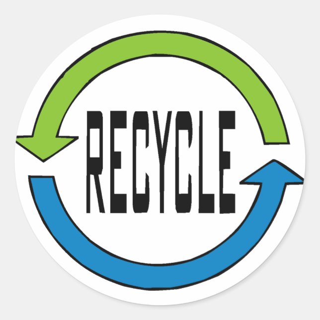 Sticker Rond Cartes à recycler (Devant)