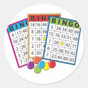 Sticker Rond Cartes de Bingo
