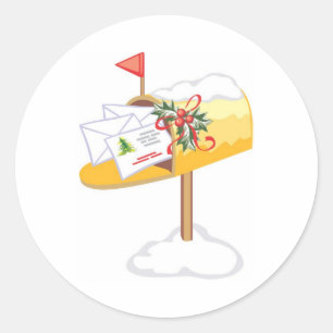 Sticker Rond Cartes de Noël