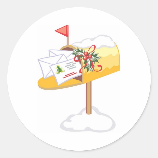 Sticker Rond Cartes de Noël (Devant)