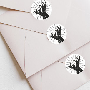 Sticker Rond Cartes Tarot   FÊTE DES MARIÉES   MARIAGE   Modern