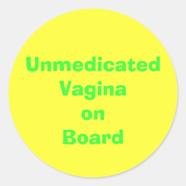 Sticker Rond CarteVaginaire non médicamentée (Devant)
