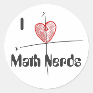 Sticker Rond Cartioïde mathématiques amour nerd