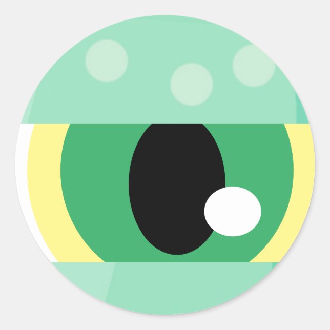 Sticker Rond Cartographie Monster Dragon Eyeball (Devant)