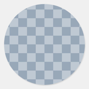 Sticker Rond Carton bleu Dusty
