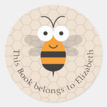 Cartoon Cute Funny Honey Bee Honeycomb Plaque d'en
