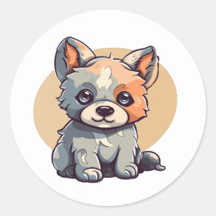 STICKER ROND CARTOON POPPY