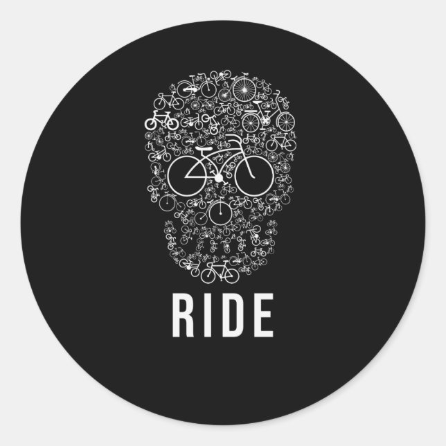 Sticker Rond Cartouche crâne (Devant)