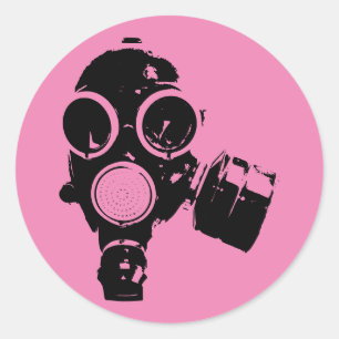 Sticker Rond Cartouches de masque à gaz