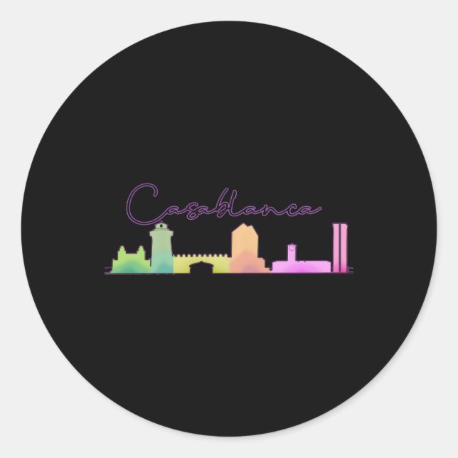 Sticker Rond Casablanca Maroc (Devant)