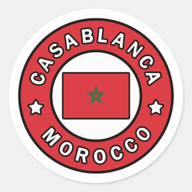 Sticker Rond Casablanca Maroc (Devant)