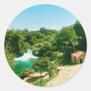 Sticker Rond Cascade de Krka, Parc national de Krka, Croatie