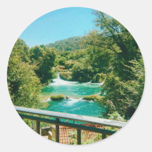Sticker Rond Cascades de Krka - Parc national de Krka - Croatie