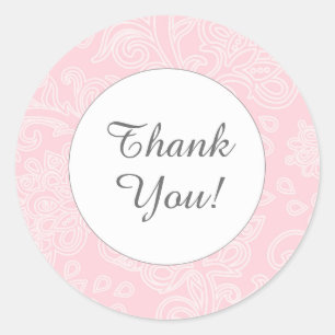 Sticker Rond Casiers ronds de Merci en rose