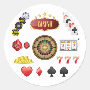 Sticker Rond Casino