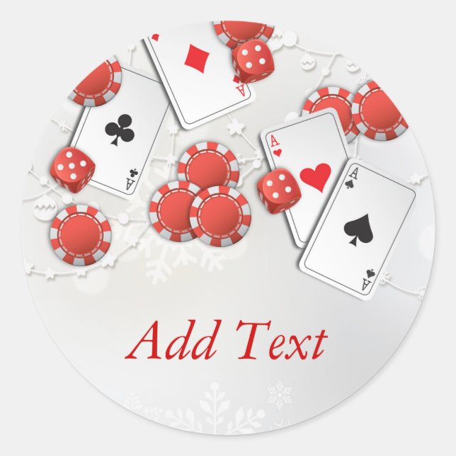Sticker Rond Casino Holiday (Devant)