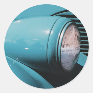 Sticker Rond Casque bleu