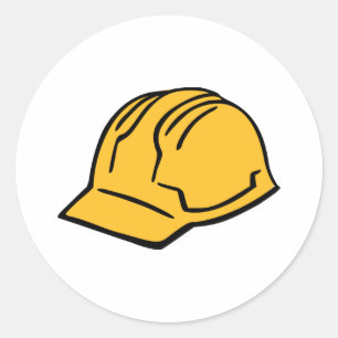Sticker Rond Casque de construction de casque antichoc