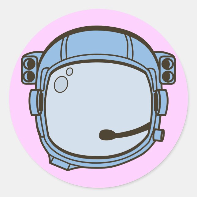 Sticker Rond Casque spatial (Devant)