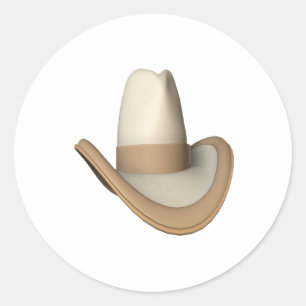 Sticker Rond Casquette de cowboy 2