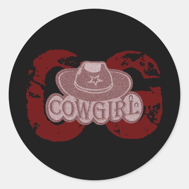 Sticker Rond Casquette de fille ! (Devant)