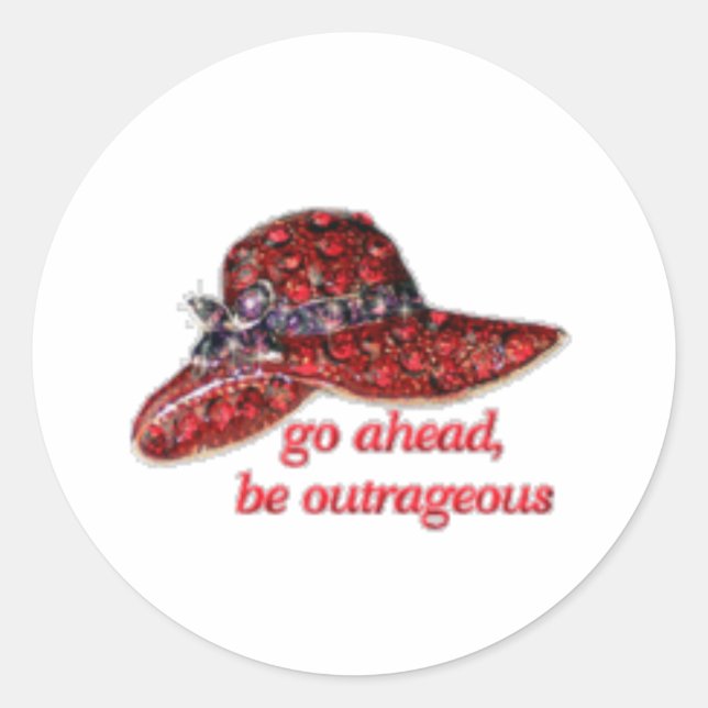 Sticker Rond casquette rouge (Devant)