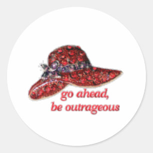 Sticker Rond casquette rouge