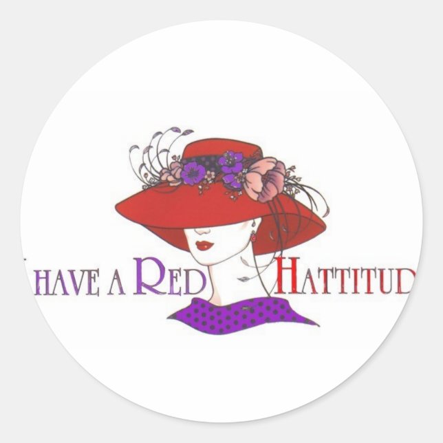 Sticker Rond casquette rouge (Devant)