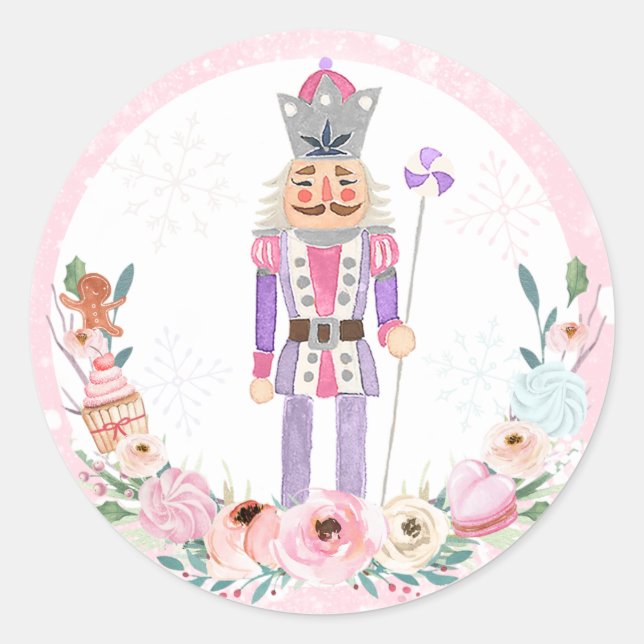 Sticker Rond Casse-Noisette Anniversaire Pays De Sweet Party Fa (Devant)