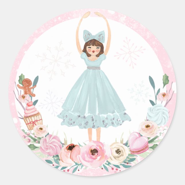Sticker Rond Casse-Noisette Anniversaire Pays De Sweet Party Fa (Devant)